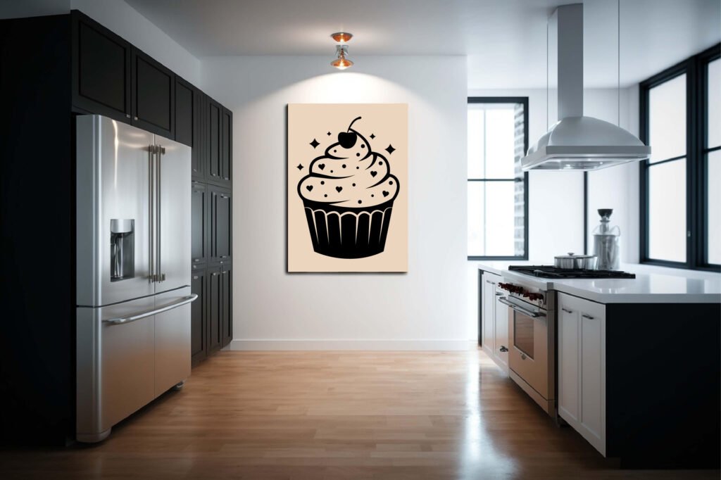 Cute Cupcake Silhouette SVG Free Sweet Dessert SVG for Cricut