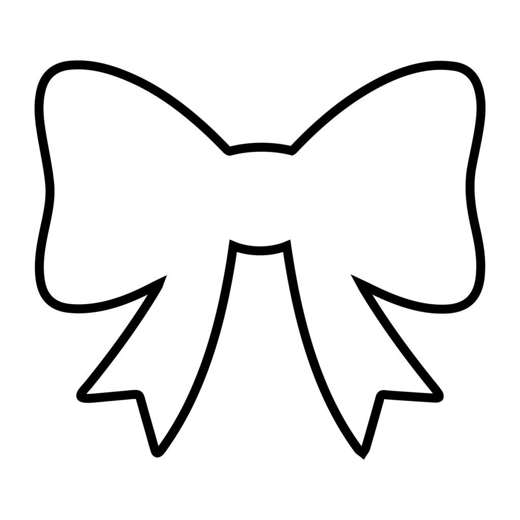 Free Bow SVG outline bow design for Cricut and Silhouette