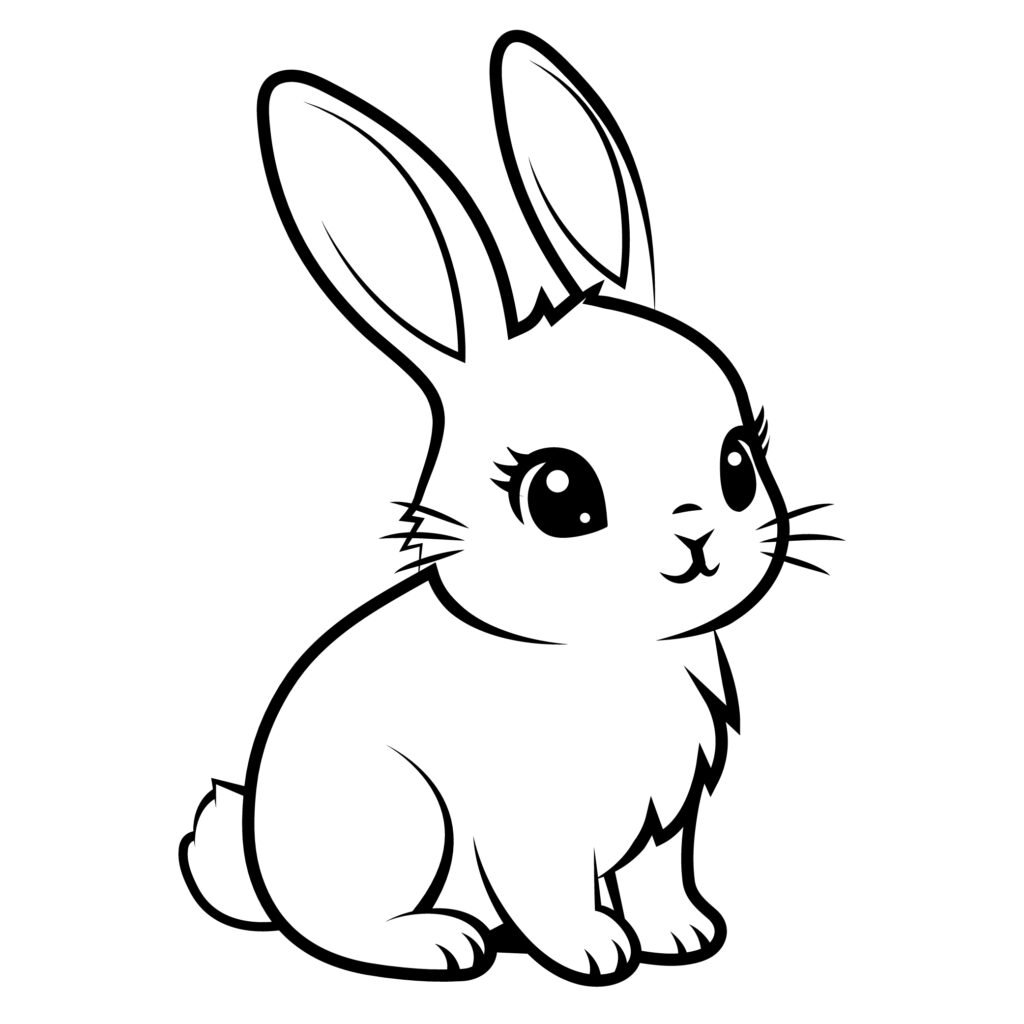 Free Bunny Outline SVG for Cricut