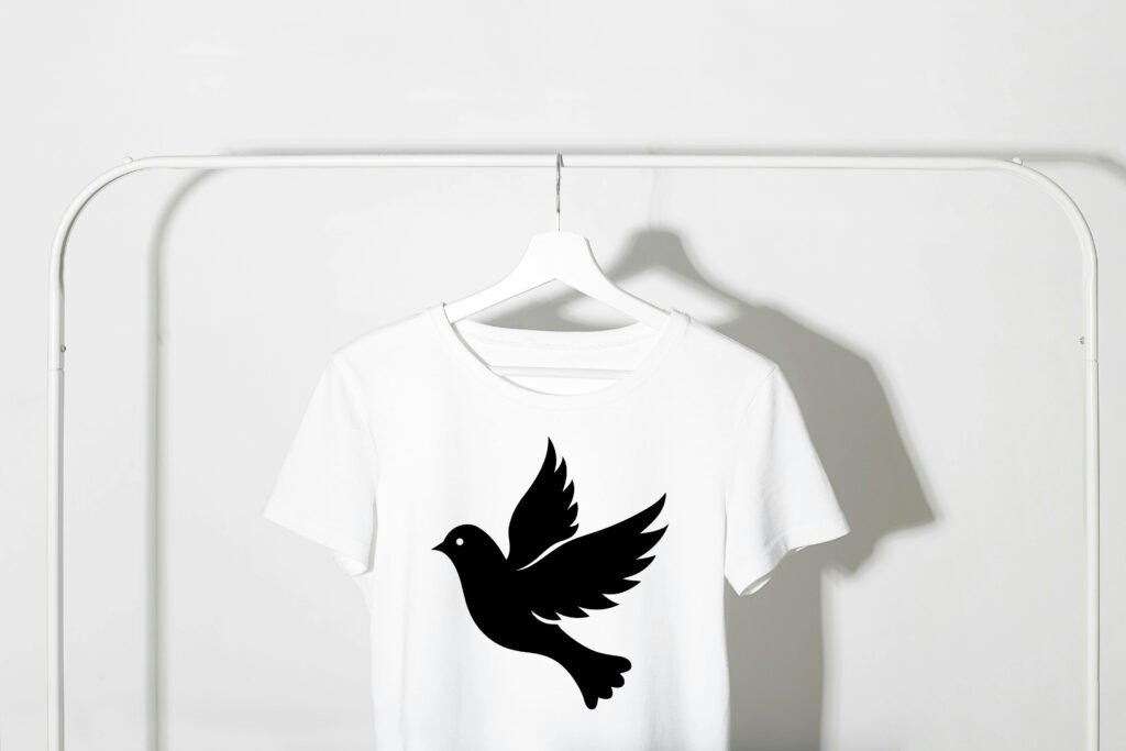 Free Dove Silhouette SVG Solid Black Peace Bird Vector