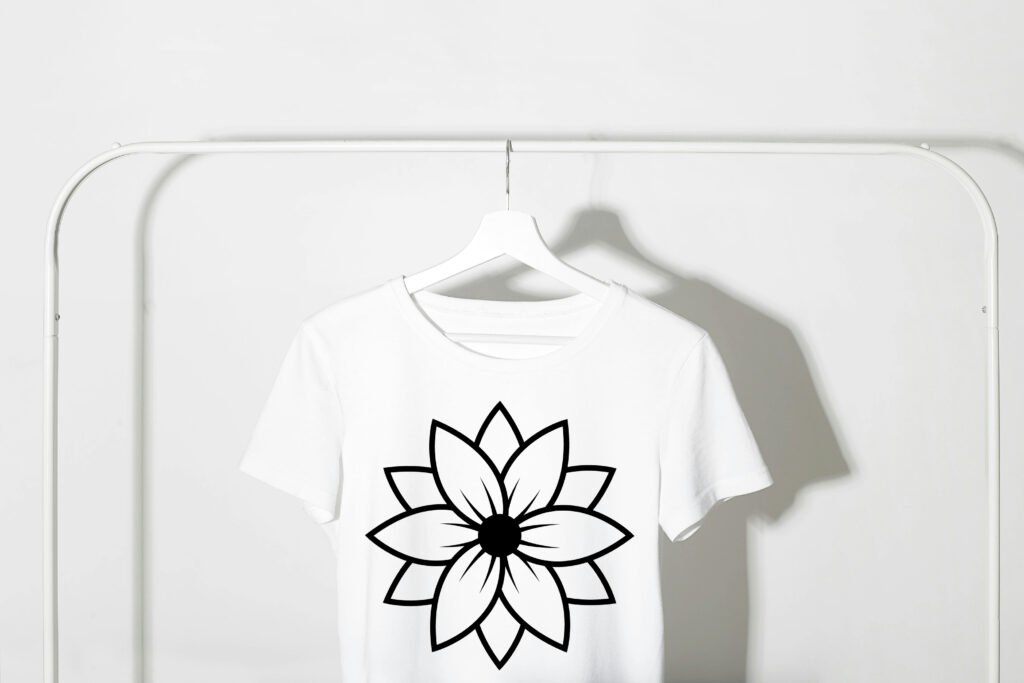 Free simple sunflower outline SVG minimal floral vector for Cricut and Silhouette crafts