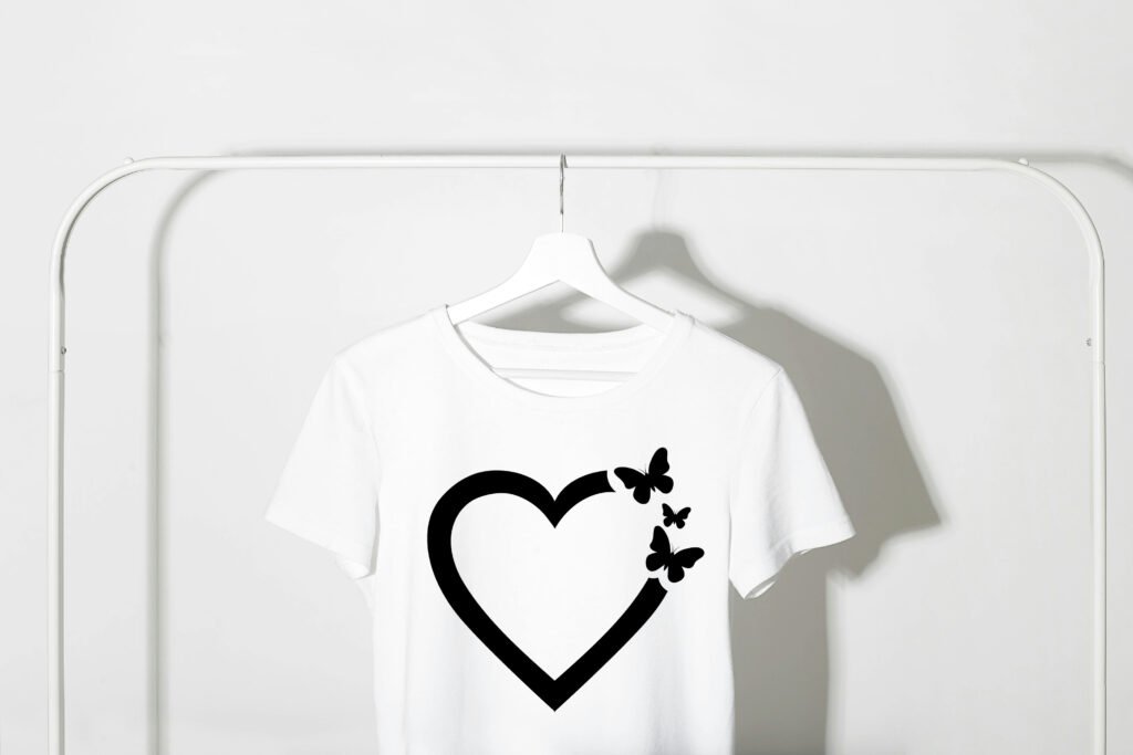 Heart Butterfly SVG design for crafts, DIY projects, and home decor