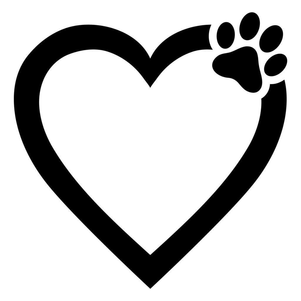 Free Heart Paw Print SVG for pet lovers and animal crafts