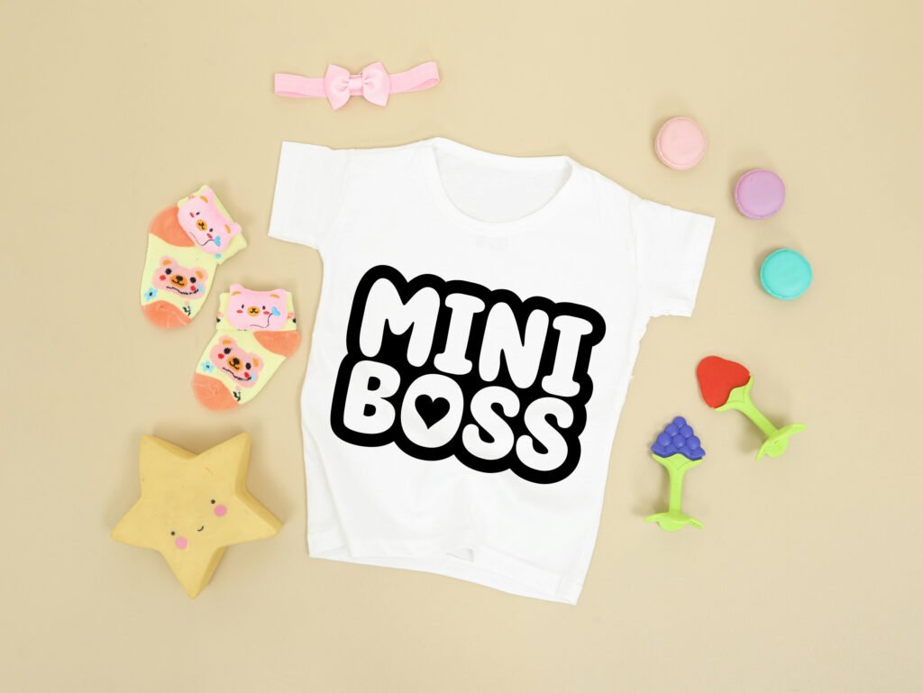 Mini Boss SVG with cute love quotes for DIY crafts, t-shirts, mugs, and home décor