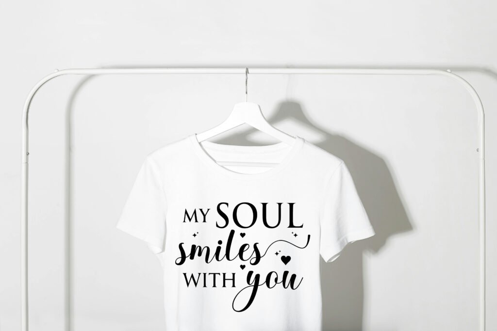 My Soul Smiles With You SVG romantic quote design for crafts