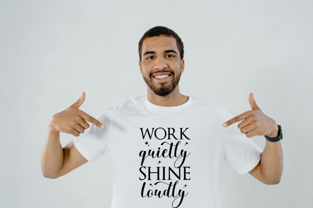 Work Quietly Shine Loudly motivational SVG for focus and success projects, perfect for t-shirts, mugs, planners, wall art, and digital designs.