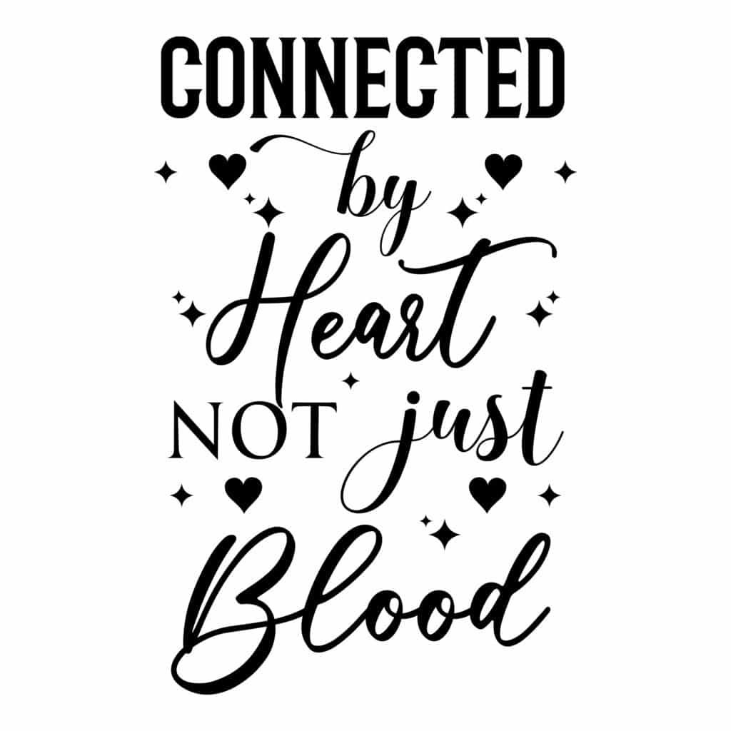 Connected by heart svg free design