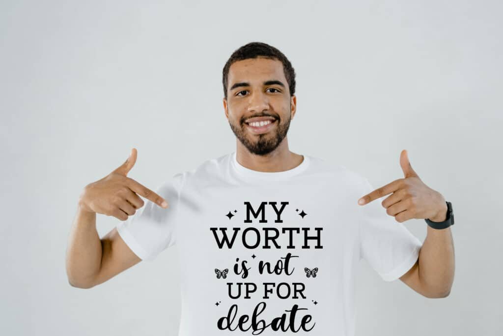 My worth is not up for debate SVG for self love crafts
