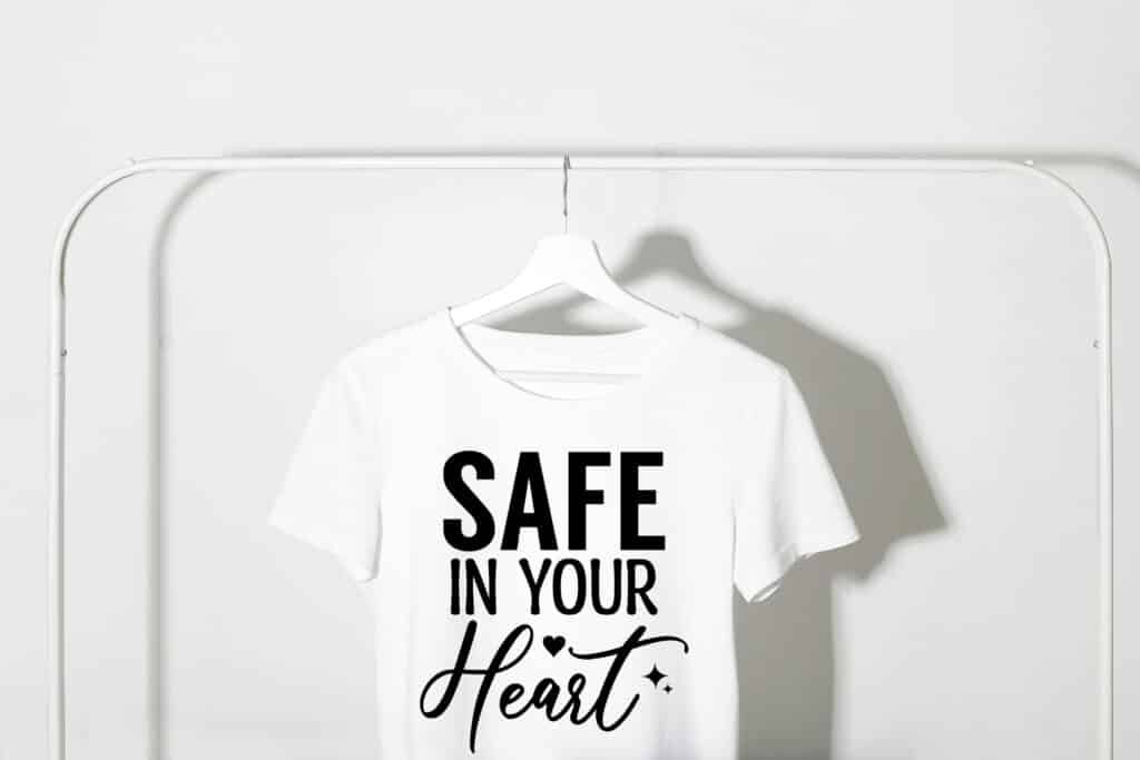 Safe in Your Heart free romantic quote svg love text design