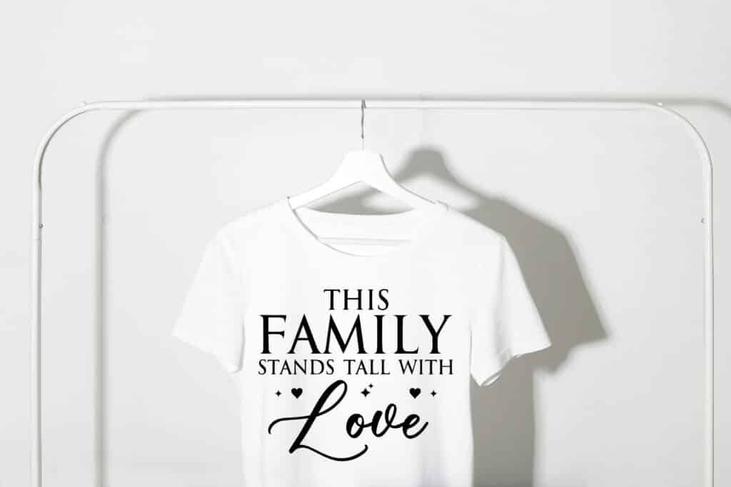 This Family Stands Tall With Love Family Love SVG design for heartfelt family crafts