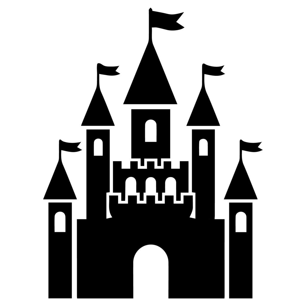 Fairytale Castle Silhouette SVG Clipart for Cricut and Silhouette, Princess Castle, Magical Kingdom Design