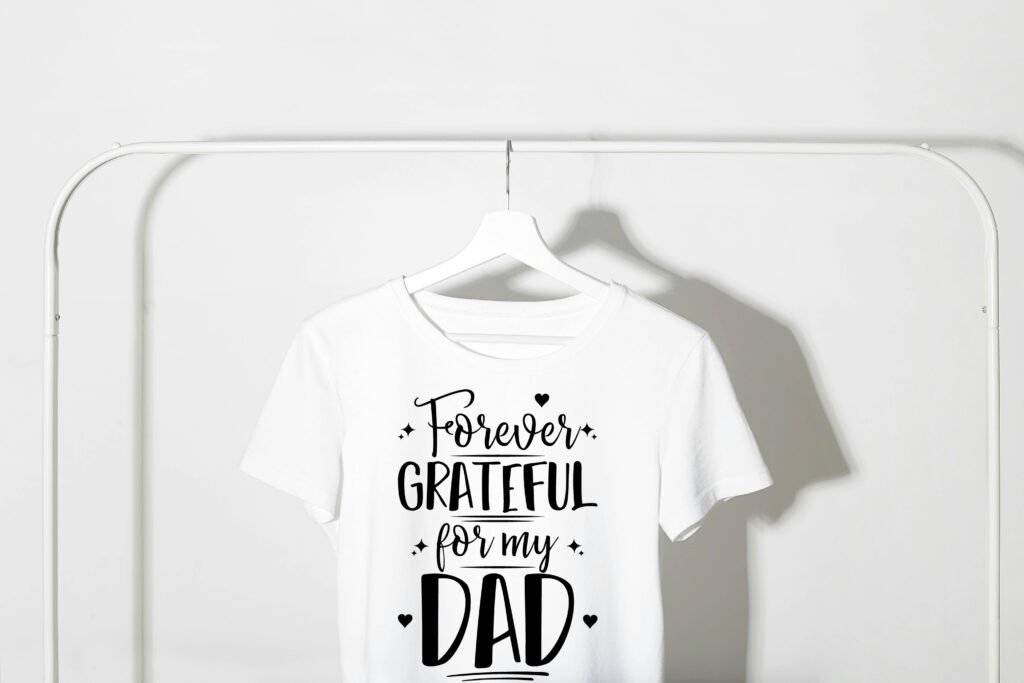 Forever grateful for my dad SVG quote design expressing father appreciation and gratitude for handmade gifts and crafts.