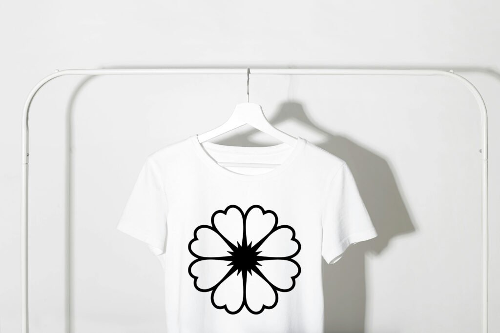 Petal Heart Flower SVG showing heart shape made of flower petals for DIY crafts