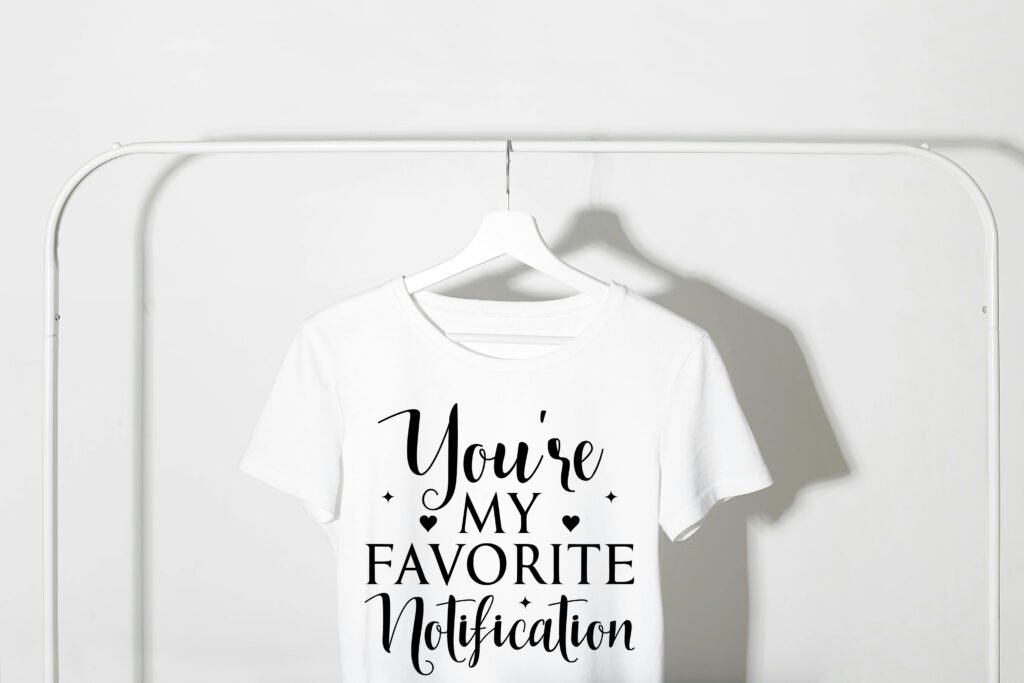 You’re My Favorite Notification SVG design with cute love alert text, perfect for t-shirts, hoodies, digital prints, and romantic projects