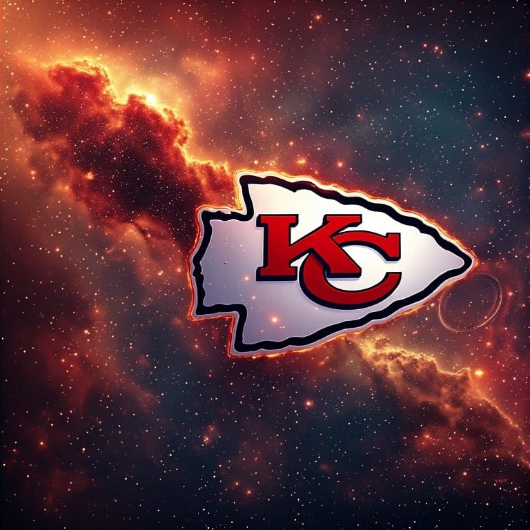 Kansas City Chiefs wallpaper 8K Ultra HD neon fan love NFL football background with bright red and gold colors
