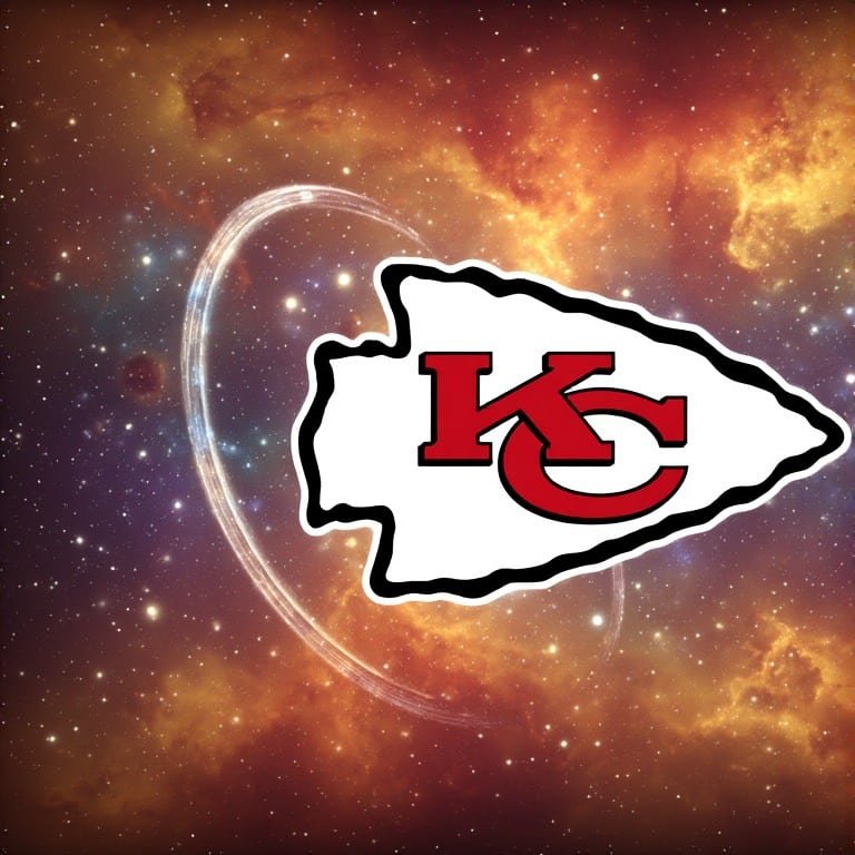 Kansas City Chiefs wallpaper 8K Ultra HD neon fan love NFL football background with bright red and gold colors