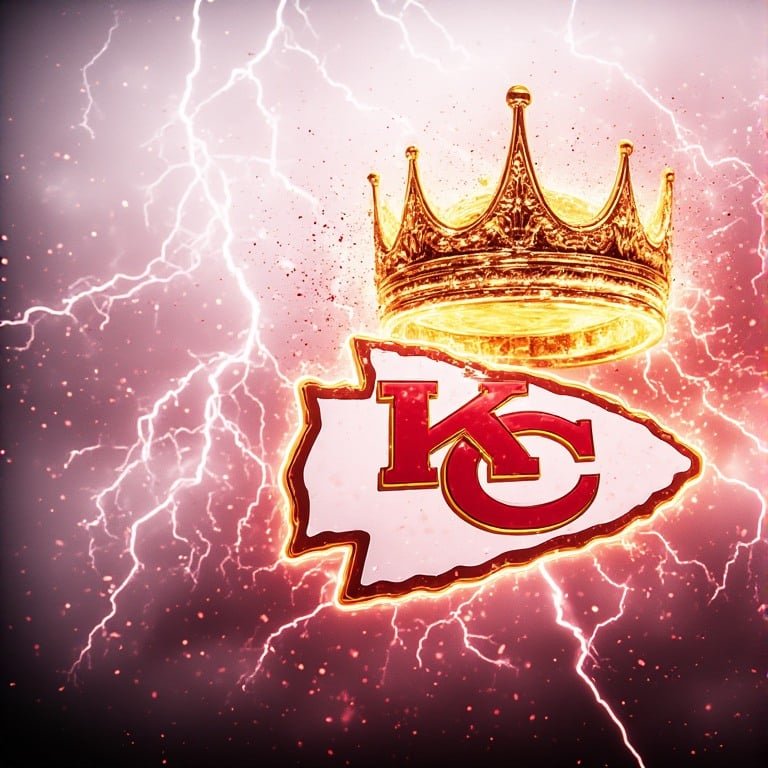 Kansas City Chiefs wallpaper 8K Ultra HD neon fan love NFL football background with bright red and gold colors