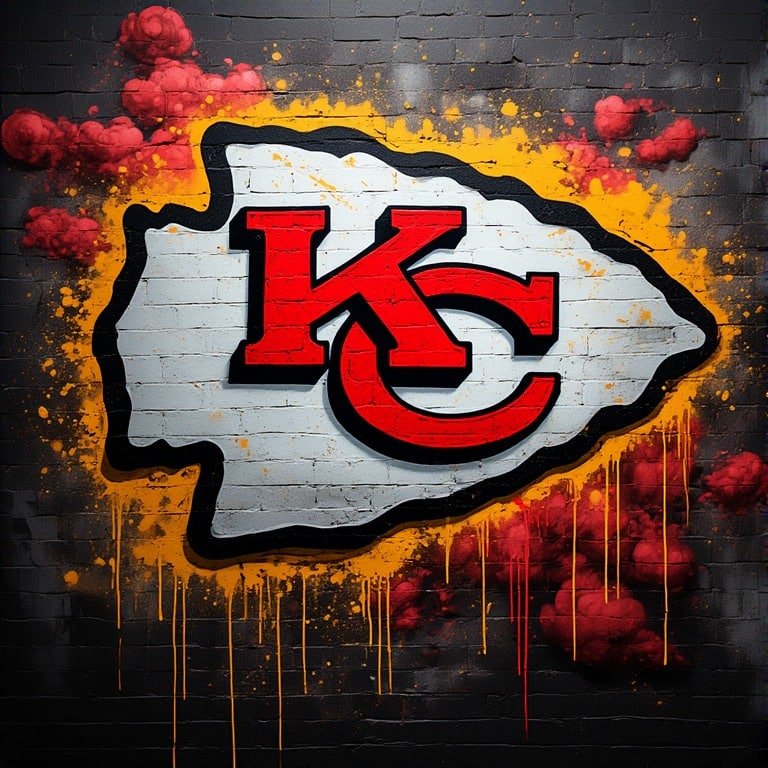 Kansas City Chiefs wallpaper 8K Ultra HD neon fan love NFL football background with bright red and gold colors