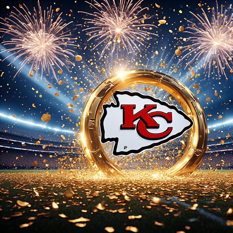 Kansas City Chiefs wallpaper 8K Ultra HD neon fan love NFL football background with bright red and gold colors