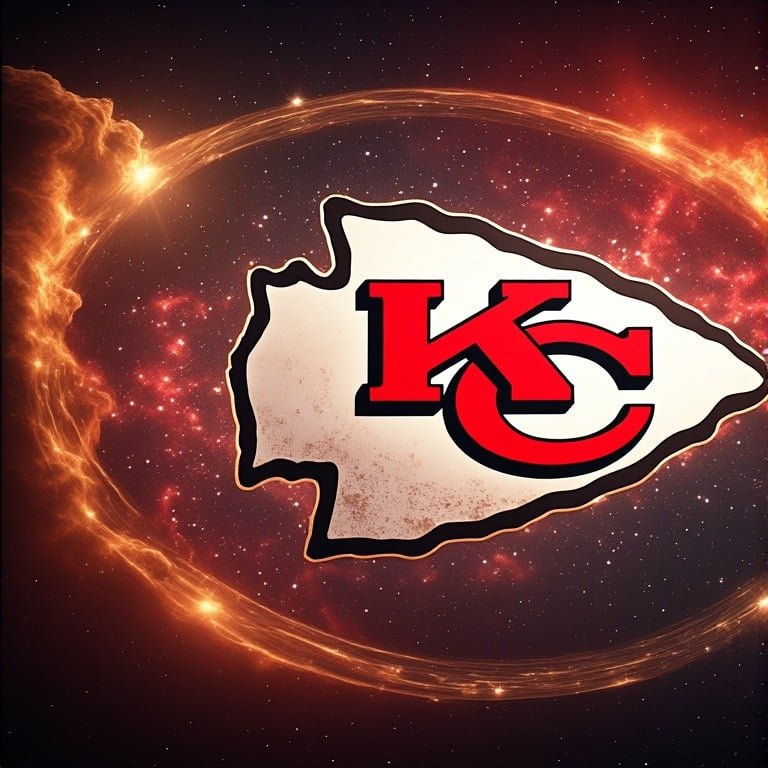 Kansas City Chiefs wallpaper 8K Ultra HD neon fan love NFL football background with bright red and gold colors